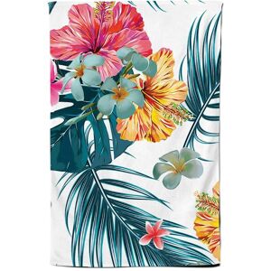 Warren Reed - Designer Spring Summer Flowers Tea Towel in Green Green Warren Reed - Designer Spring Summer Flowers Tea Towel in Green Green