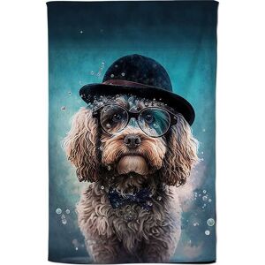 Warren Reed - Designer Cockapoo Dog Splashart Tea Towel Multicolor Warren Reed - Designer Cockapoo Dog Splashart Tea Towel Multicolor