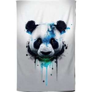 Warren Reed - Designer Panda Face Splashart Light Background Tea Towel in Blue Blue Warren Reed - Designer Panda Face Splashart Light Background Tea Towel in Blue Blue