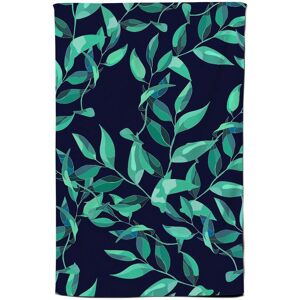 Warren Reed - Designer Delicate Green Foliage Tea Towel in Blue Blue Warren Reed - Designer Delicate Green Foliage Tea Towel in Blue Blue