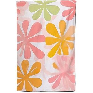 Warren Reed - Designer Yellow & Pink Flowers Tea Towel Pink Warren Reed - Designer Yellow & Pink Flowers Tea Towel Pink