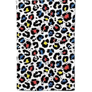 Warren Reed - Designer Coloured Leopard Print Tea Towel in Blue Blue Warren Reed - Designer Coloured Leopard Print Tea Towel in Blue Blue