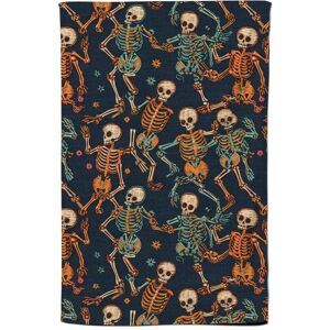 Warren Reed - Designer Dancing Skeletons Tea Towel in Orange Orange Warren Reed - Designer Dancing Skeletons Tea Towel in Orange Orange