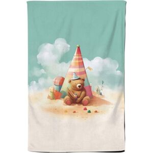 Warren Reed - Designer A Bear On A Beach Holiday Tea Towel in Yellow Yellow Warren Reed - Designer A Bear On A Beach Holiday Tea Towel in Yellow Yellow