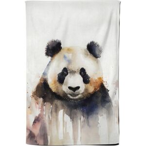 Warren Reed - Designer Panda Watercolour Tea Towel in Brown Brown Warren Reed - Designer Panda Watercolour Tea Towel in Brown Brown
