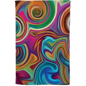 Warren Reed - Designer Colourful Wave Pattern Tea Towel in Red Red Warren Reed - Designer Colourful Wave Pattern Tea Towel in Red Red