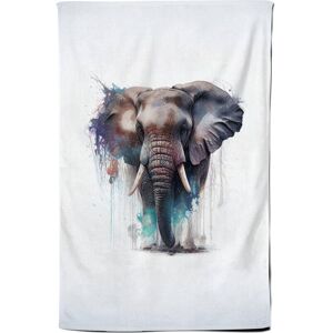 Warren Reed - Designer Elephant Splashart Tea Towel in Yellow Yellow Warren Reed - Designer Elephant Splashart Tea Towel in Yellow Yellow