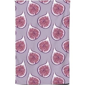 Warren Reed - Designer Modern Fig Pattern Tea Towel in Purple Purple Warren Reed - Designer Modern Fig Pattern Tea Towel in Purple Purple