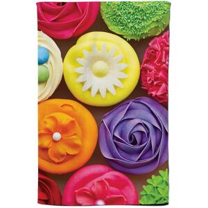 Warren Reed - Designer Bright Colourful Cupcakes Tea Towel in Yellow Yellow Warren Reed - Designer Bright Colourful Cupcakes Tea Towel in Yellow Yellow