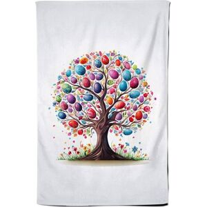 Warren Reed - Designer Whimsical Easter Egg Tree Tea Towel Multicolor Warren Reed - Designer Whimsical Easter Egg Tree Tea Towel Multicolor