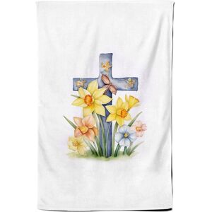 Warren Reed - Designer Watercolour Easter Cross with Daffodils Tea Towel Multicolor Warren Reed - Designer Watercolour Easter Cross with Daffodils Tea Towel Multicolor