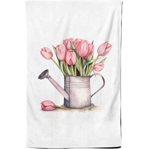 Warren Reed - Designer Tuplips In A Watering Can Watercolour Tea Towel Multicolor Warren Reed - Designer Tuplips In A Watering Can Watercolour Tea Towel Multicolor