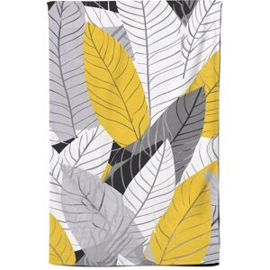 Warren Reed - Designer Yellow Grey Feather Leaves Tea Towel Yellow Warren Reed - Designer Yellow Grey Feather Leaves Tea Towel Yellow