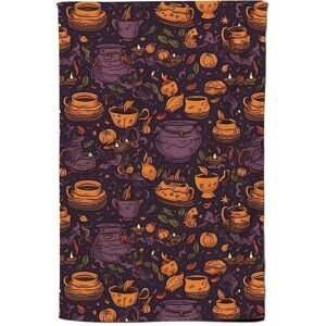 Warren Reed - Designer Wicked Witches Bubbling Cauldrons Tea Towel in Purple Purple Warren Reed - Designer Wicked Witches Bubbling Cauldrons Tea Towel in Purple Purple
