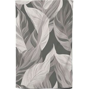 Warren Reed - Designer Grey Floral Leaves Tea Towel Grey Warren Reed - Designer Grey Floral Leaves Tea Towel Grey