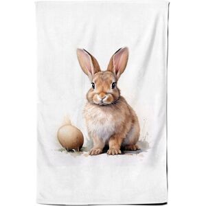 Warren Reed - Designer A Watercolour Easter Bunny Tea Towel Multicolor Warren Reed - Designer A Watercolour Easter Bunny Tea Towel Multicolor