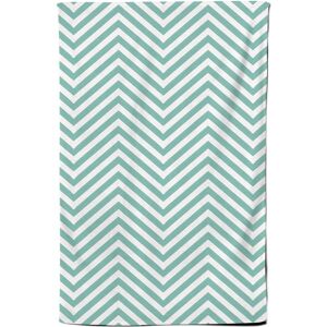 Warren Reed - Designer Geometric Chevron Pattern Tea Towel in Green Green Warren Reed - Designer Geometric Chevron Pattern Tea Towel in Green Green