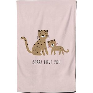 Warren Reed - Designer Roar Love You Tea Towel in Pink Pink Warren Reed - Designer Roar Love You Tea Towel in Pink Pink