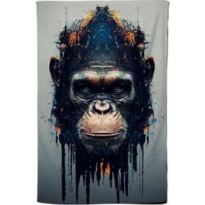 Warren Reed - Designer Gorilla Face Splashart Tea Towel in Brown Brown Warren Reed - Designer Gorilla Face Splashart Tea Towel in Brown Brown