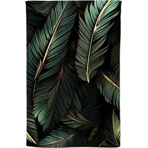 Warren Reed - Designer Green & Gold Leaves Tea Towel Green Warren Reed - Designer Green & Gold Leaves Tea Towel Green