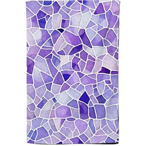Warren Reed - Designer Purple & White Mosaic Design Tea Towel Purple Warren Reed - Designer Purple & White Mosaic Design Tea Towel Purple