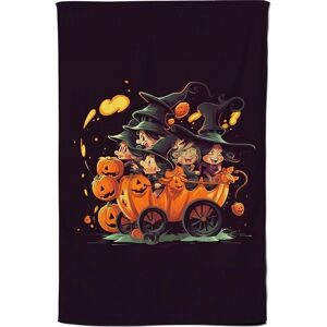 Warren Reed - Designer Cartoon Illustrations A Magical Pumpkin Carriage With Tea Towel in Orange Orange Warren Reed - Designer Cartoon Illustrations A Magical Pumpkin Carriage With Tea Towel in Orange Orange