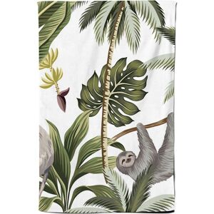 Warren Reed - Designer Tropical Sloths Tea Towel in Green Green Warren Reed - Designer Tropical Sloths Tea Towel in Green Green