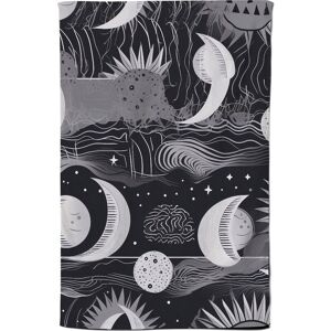 Warren Reed - Designer Abstract Black White Moon & Sun Tea Towel in Grey Grey Warren Reed - Designer Abstract Black White Moon & Sun Tea Towel in Grey Grey