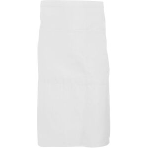 Dennys Catering Waist Apron With Pocket in White White Dennys Catering Waist Apron With Pocket in White White