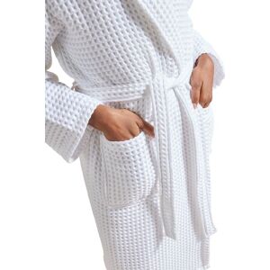 CHRISTY Women's 'Waffle' 100% Turkish Cotton Kimono Style Bathrobe in White Size: S/M White S/M CHRISTY Women's 'Waffle' 100% Turkish Cotton Kimono Style Bathrobe in White Size: S/M White S/M