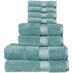 CHRISTY 'Supreme Hygro' Luxury 100% Supima Cotton 8 Piece Towel Sets in Pale Blue Pale Blue CHRISTY 'Supreme Hygro' Luxury 100% Supima Cotton 8 Piece Towel Sets in Pale Blue Pale Blue