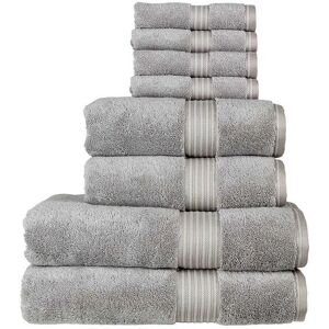 CHRISTY 'Supreme Hygro' Luxury 100% Supima Cotton 8 Piece Towel Sets in Silver Silver CHRISTY 'Supreme Hygro' Luxury 100% Supima Cotton 8 Piece Towel Sets in Silver Silver