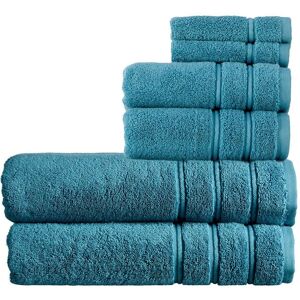 CHRISTY 'Antalya' 100% Turkish Cotton 6 Piece Luxury Bath Sheet Set in Blue Blue CHRISTY 'Antalya' 100% Turkish Cotton 6 Piece Luxury Bath Sheet Set in Blue Blue