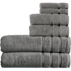 CHRISTY 'Antalya' 100% Turkish Cotton 6 Piece Luxury Bath Sheet Set in Grey Grey CHRISTY 'Antalya' 100% Turkish Cotton 6 Piece Luxury Bath Sheet Set in Grey Grey