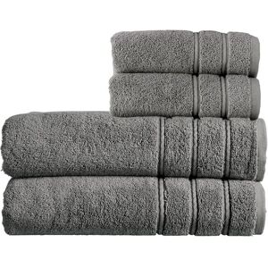 CHRISTY 'Antalya' 100% Turkish Cotton 4 Piece Luxury Bath Sheet Set in Grey Grey CHRISTY 'Antalya' 100% Turkish Cotton 4 Piece Luxury Bath Sheet Set in Grey Grey