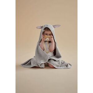 CHRISTY Hooded Bunny Cuddle Wrap & Wash Mitt Set in Grey Grey CHRISTY Hooded Bunny Cuddle Wrap & Wash Mitt Set in Grey Grey