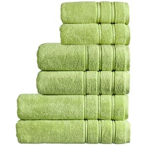 CHRISTY 'Antalya' 100% Turkish Cotton 6 Piece Luxury Family Towel Set in Green Green CHRISTY 'Antalya' 100% Turkish Cotton 6 Piece Luxury Family Towel Set in Green Green