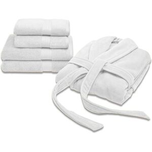 CHRISTY Women's Supreme Robe & Supima® Cotton Robe & Towel Gift Set in White Size: Large White L CHRISTY Women's Supreme Robe & Supima® Cotton Robe & Towel Gift Set in White Size: Large White L