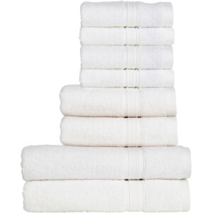 CHRISTY 'Serene' Pastel 100% Combed Cotton 8 Piece Towel Bundle in White White CHRISTY 'Serene' Pastel 100% Combed Cotton 8 Piece Towel Bundle in White White