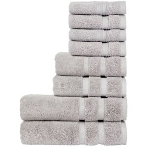 CHRISTY 'Signum' Heavyweight 100% Combed Cotton 8 Piece Towel Bundle in Light Grey Light Grey CHRISTY 'Signum' Heavyweight 100% Combed Cotton 8 Piece Towel Bundle in Light Grey Light Grey