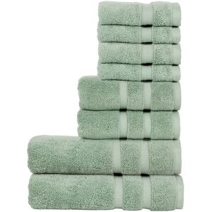 CHRISTY 'Signum' Heavyweight 100% Combed Cotton 8 Piece Towel Bundle in Jade Jade CHRISTY 'Signum' Heavyweight 100% Combed Cotton 8 Piece Towel Bundle in Jade Jade