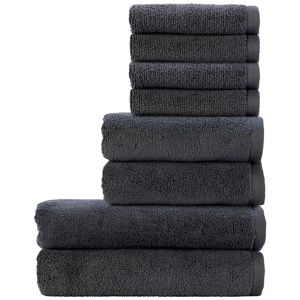 CHRISTY 'Cirrus' Lightweight Fluffy Softloft Cotton 8 Piece Towel Bale in Charcoal Charcoal CHRISTY 'Cirrus' Lightweight Fluffy Softloft Cotton 8 Piece Towel Bale in Charcoal Charcoal