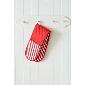 Catherine Lansfield 'Christmas Candy Cane' Cotton Kitchen Double Oven Glove in Red Red Catherine Lansfield 'Christmas Candy Cane' Cotton Kitchen Double Oven Glove in Red Red