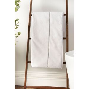 Bianca 'Zero Twist Satin Stitch' Cotton Towel in White White Bianca 'Zero Twist Satin Stitch' Cotton Towel in White White
