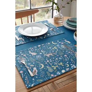Catherine Lansfield 'Enchanted Twilight Animals' Cotton Dining Placemat 4 Pack in Navy Navy 4 Pack Catherine Lansfield 'Enchanted Twilight Animals' Cotton Dining Placemat 4 Pack in Navy Navy 4 Pack