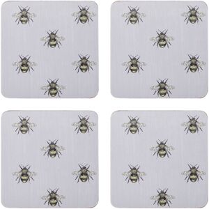 Creative Tops Coasters, Set of Four, Country Bee, 10.5cm, Gift Boxed in Grey Grey Creative Tops Coasters, Set of Four, Country Bee, 10.5cm, Gift Boxed in Grey Grey