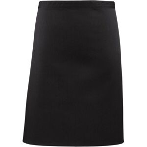 Premier Women's Mid-Length Apron Pack of 2 in Black Black Premier Women's Mid-Length Apron Pack of 2 in Black Black