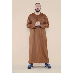 Thobez Men's Omani Eid Tassel Thobe Jubba in Camel Size: 56R Camel 56R Thobez Men's Omani Eid Tassel Thobe Jubba in Camel Size: 56R Camel 56R