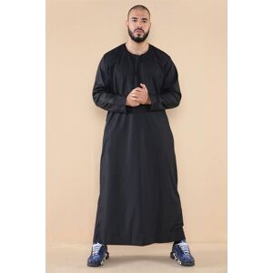 Thobez Men's Omani Eid Tassel Thobe Jubba in Black Size: 58R Black 58R Thobez Men's Omani Eid Tassel Thobe Jubba in Black Size: 58R Black 58R