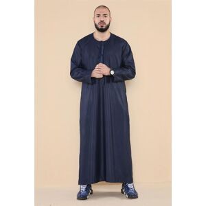 Thobez Men's Omani Eid Tassel Thobe Jubba in Navy Size: 58R Navy 58R Thobez Men's Omani Eid Tassel Thobe Jubba in Navy Size: 58R Navy 58R